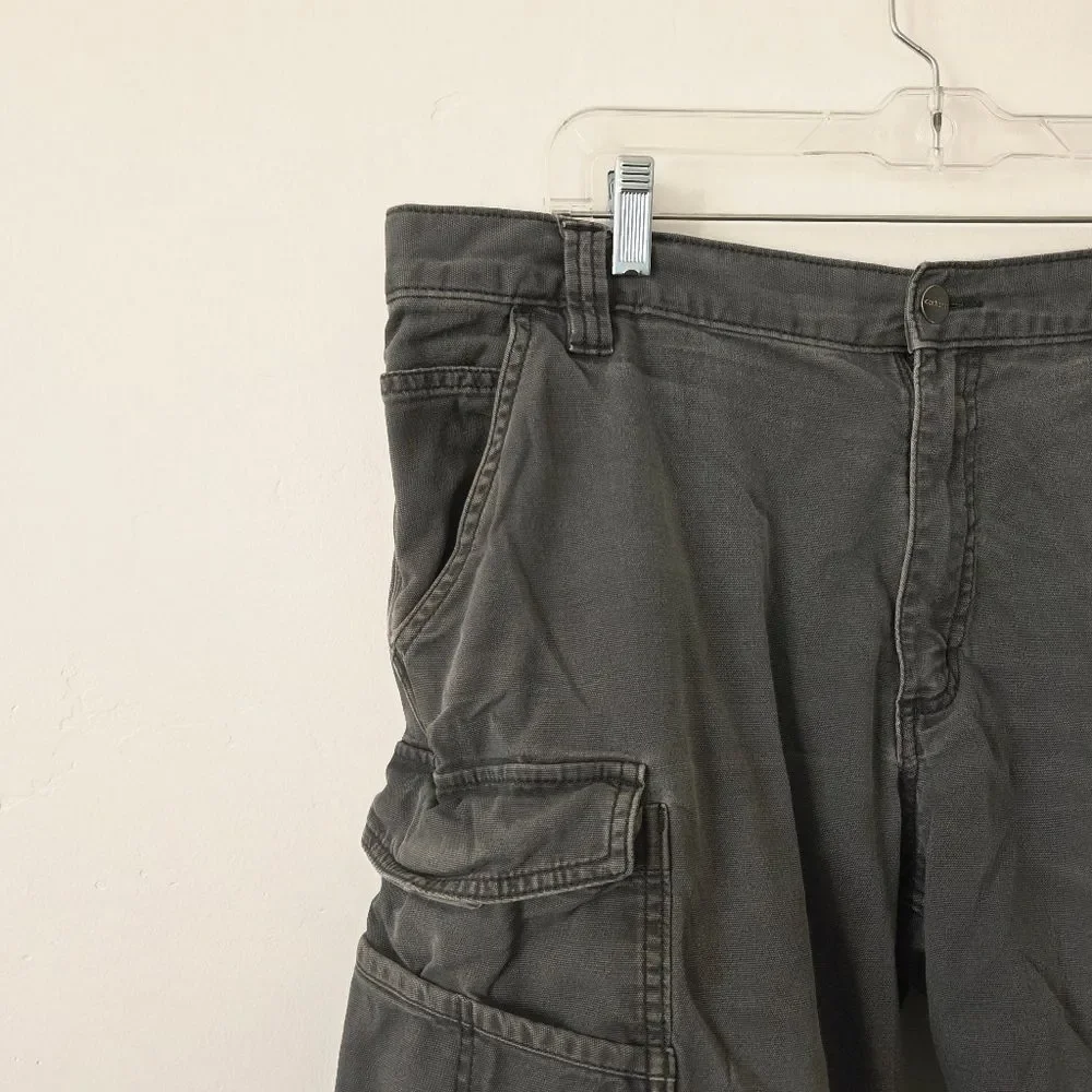 Carhartt Cargo Shorts Gray Canvas Relaxed Gorpcore Utility Grunge Workwear 38